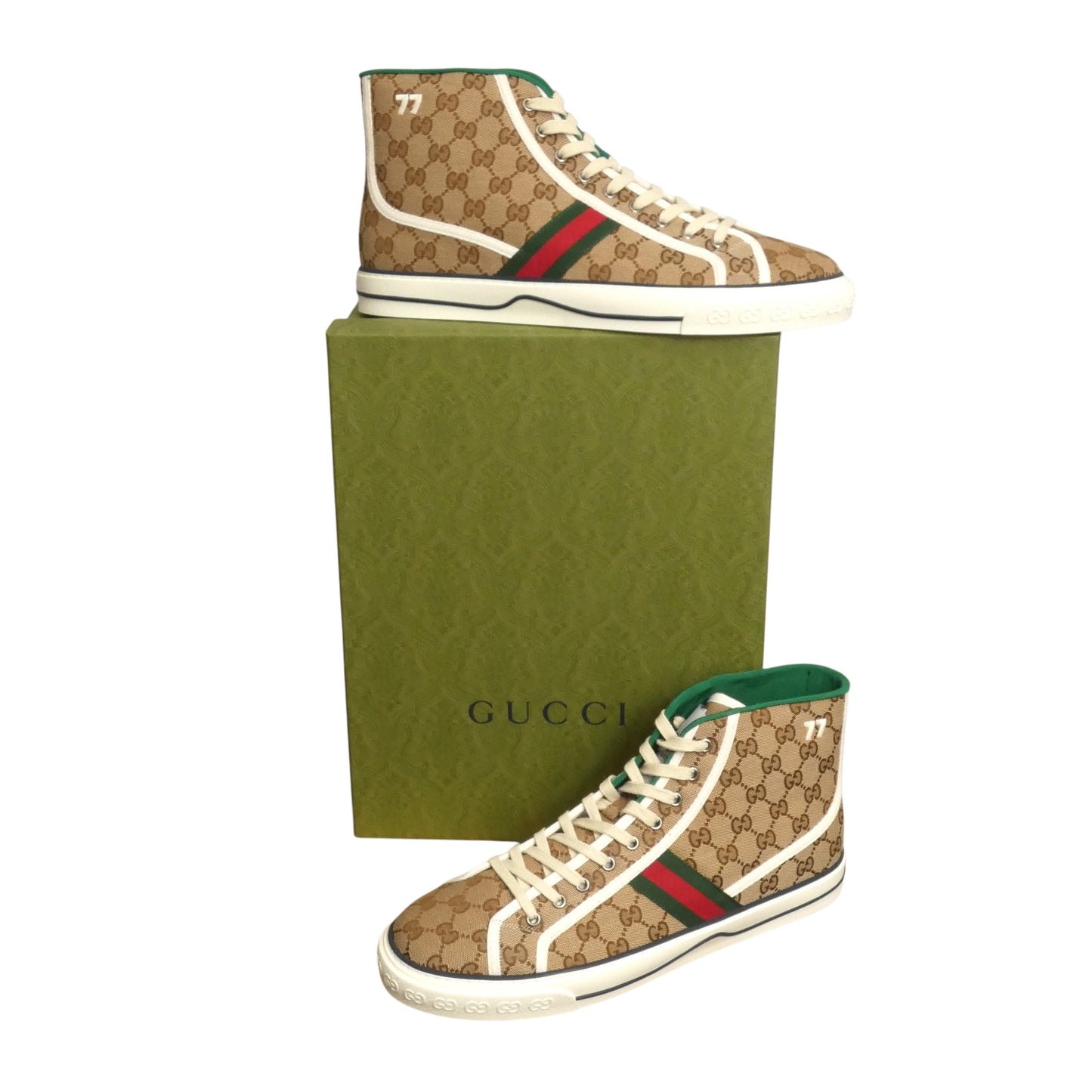 GUCCI- 1977 GG Original High Top Sneakers, Multiple Sizes Available