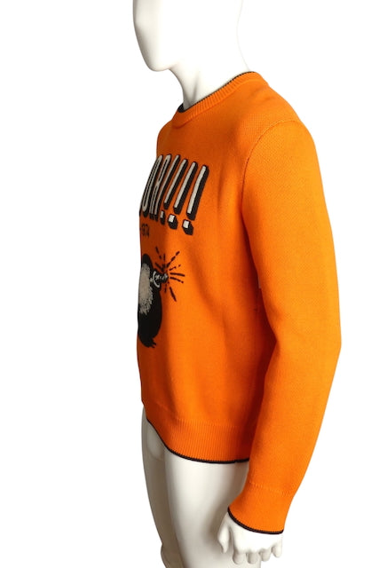 GUCCI- NWT 2023 Orange Wool Fuori Sweater, Size Large