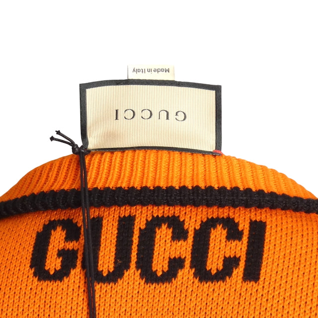 GUCCI- NWT 2023 Orange Wool Fuori Sweater, Size Large