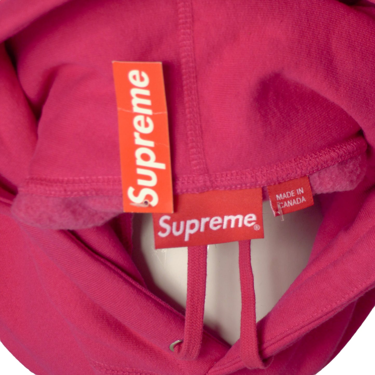 SUPREME- 2023 NWT Pink Reverse Hood Sweatshirt, Size XL