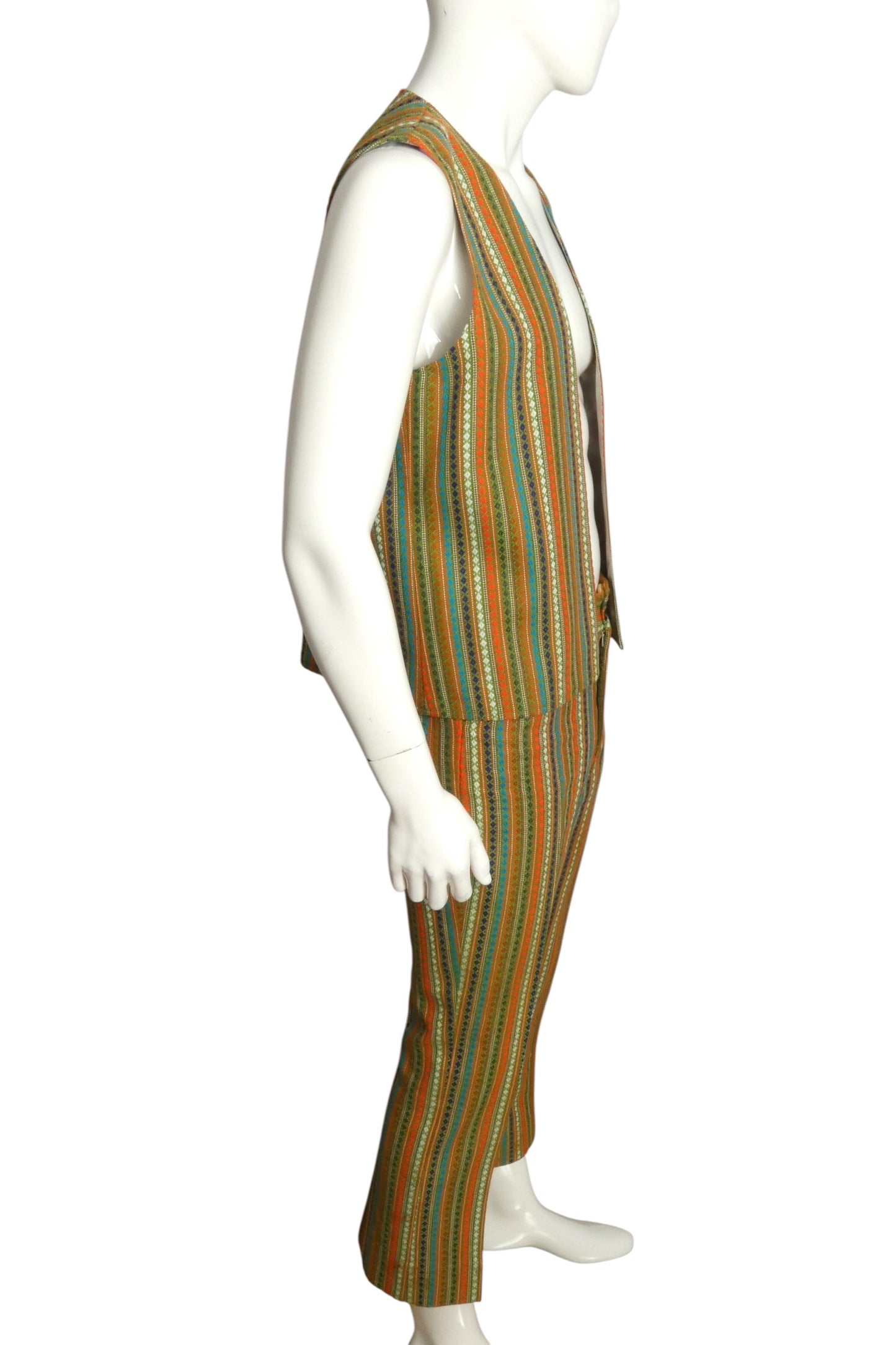 1960s Mod Pant & Vest Ensemble, Size Medium
