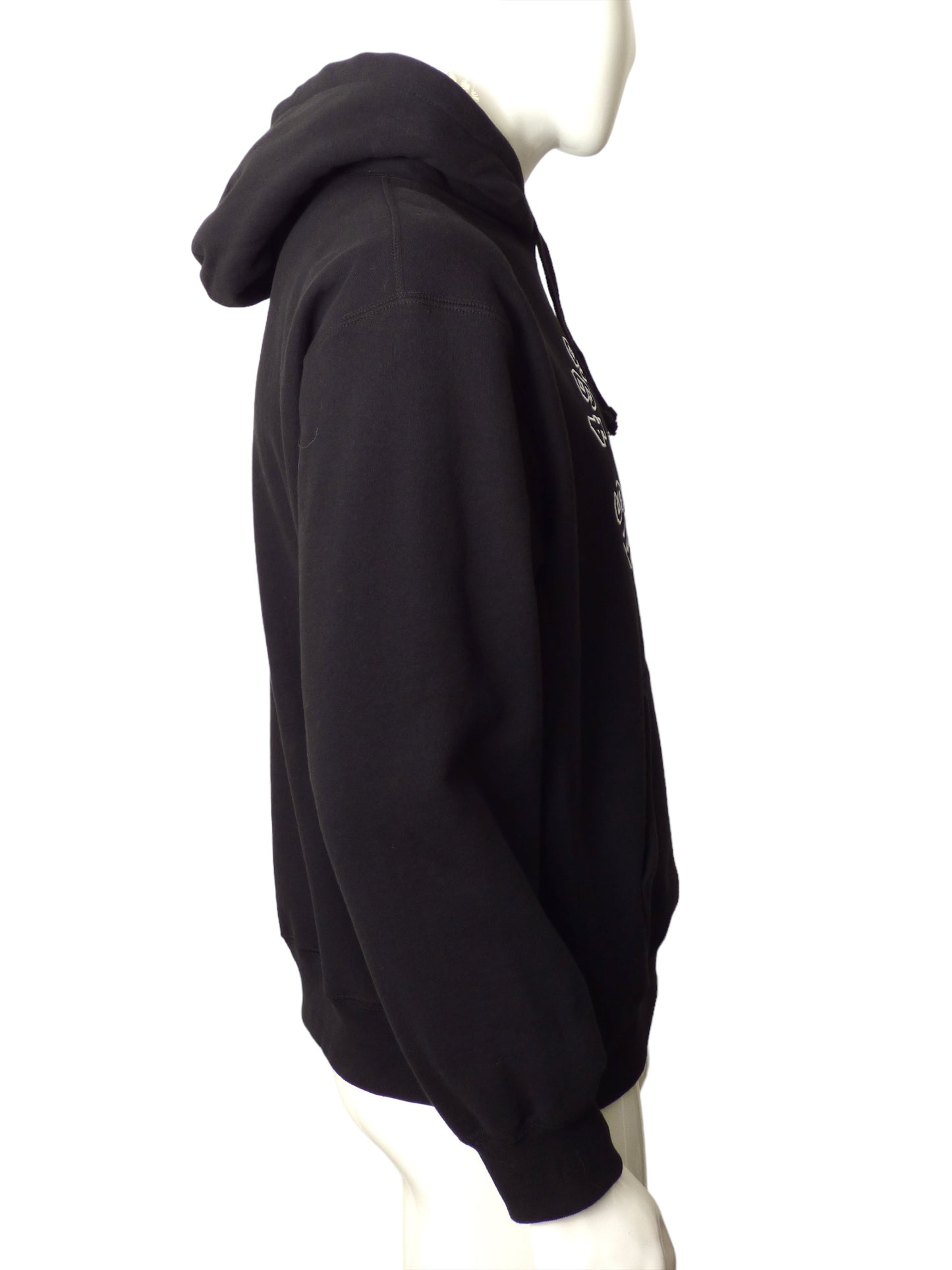 SUPREME-2023 Black Reverse Hood Cotton Hoodie, Size Medium