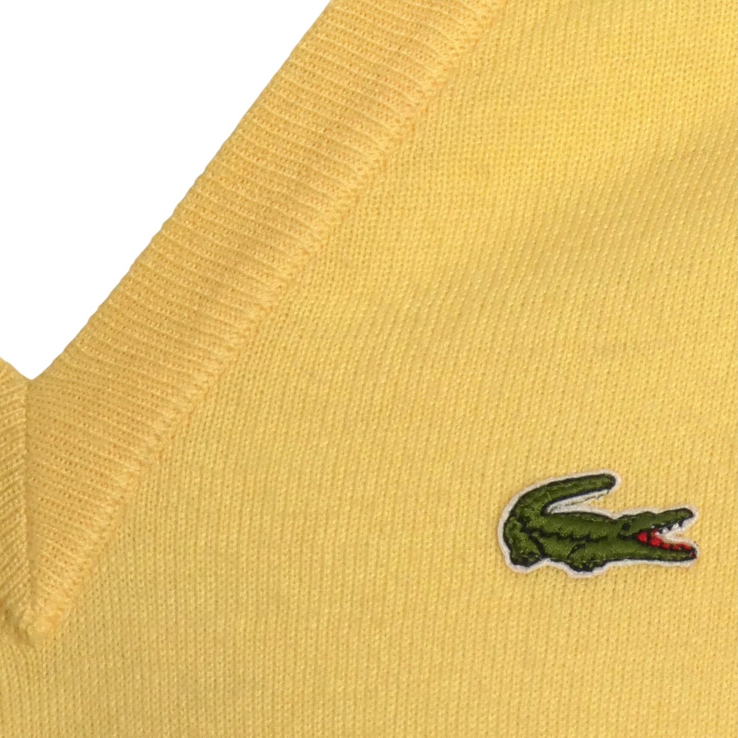 IZOD- 1990s Yellow V-Neck Sweater, Size Small