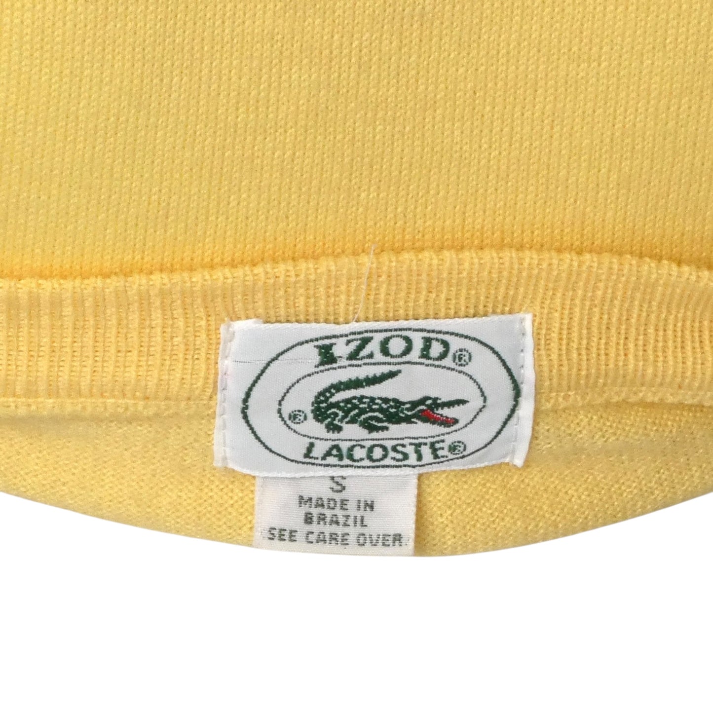 IZOD- 1990s Yellow V-Neck Sweater, Size Small