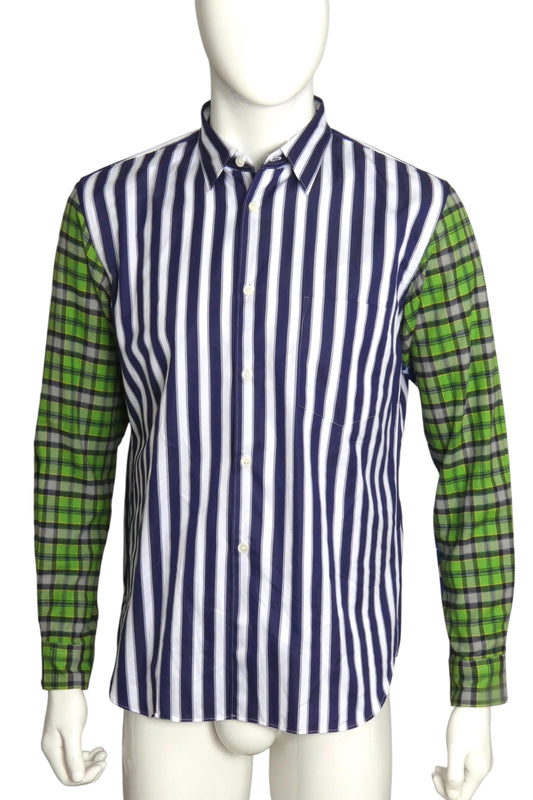 COMME DES GARCONS- 2020 Fabric Block L/S Shirt, Size Medium