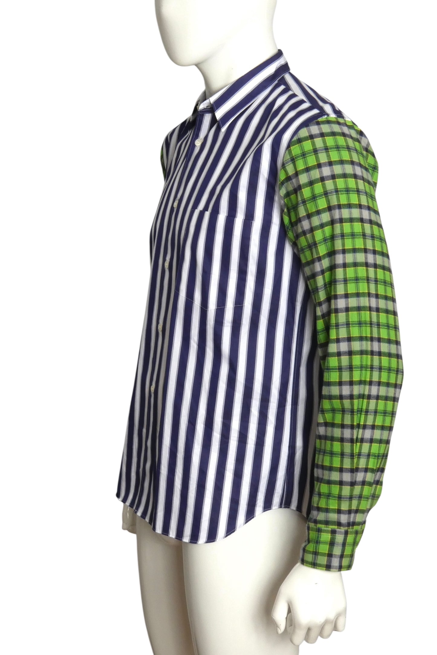 COMME DES GARCONS- 2020 Fabric Block L/S Shirt, Size Medium