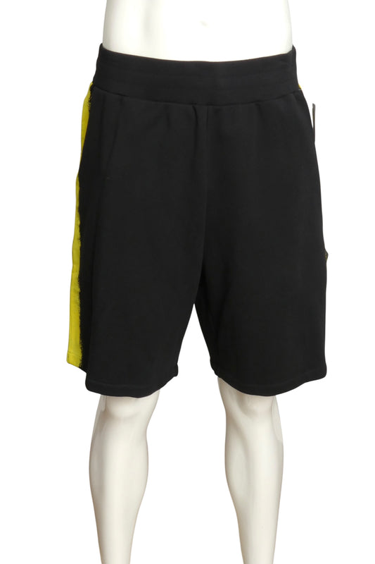 MOSCHINO COUTURE- NWT 2023 Black & Yellow Painted Knit Shorts, Size 38