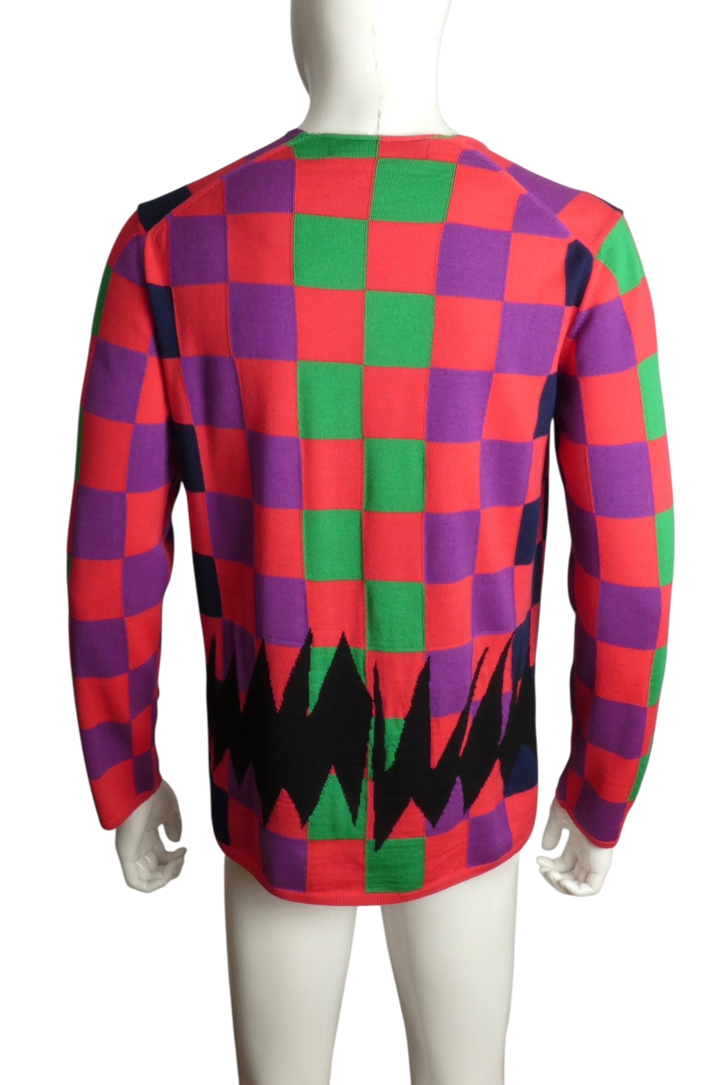 COMME DES GARCONS- NWT 2023 Checkered Sweater, Size Medium