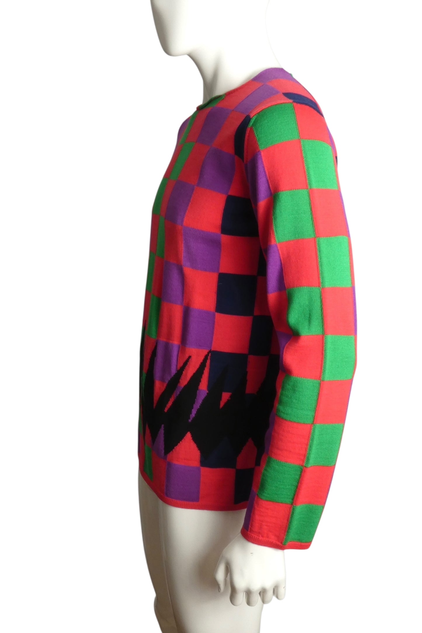 COMME DES GARCONS- NWT 2023 Checkered Sweater, Size Medium