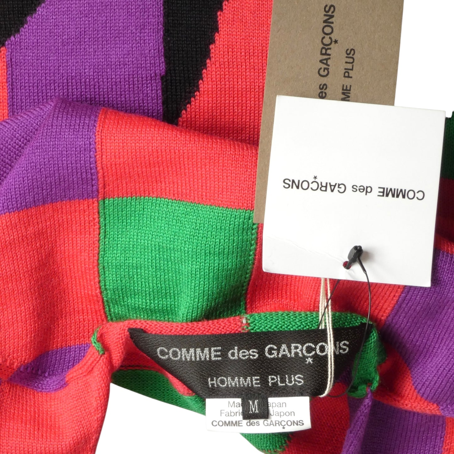 COMME DES GARCONS- NWT 2023 Checkered Sweater, Size Medium