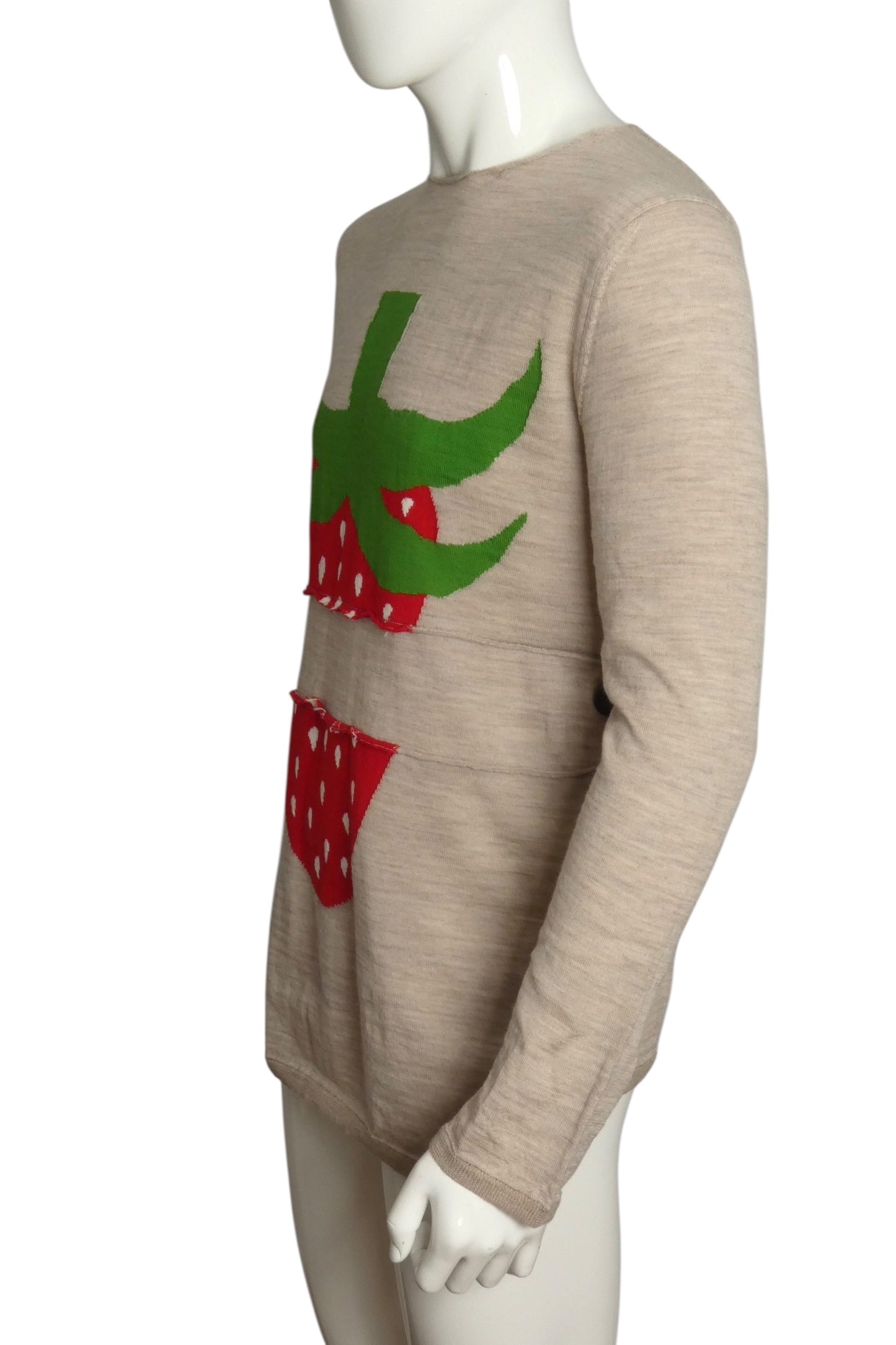 COMME DES GARCONS- NWT 2023 Strawberry Sweater, Size Large
