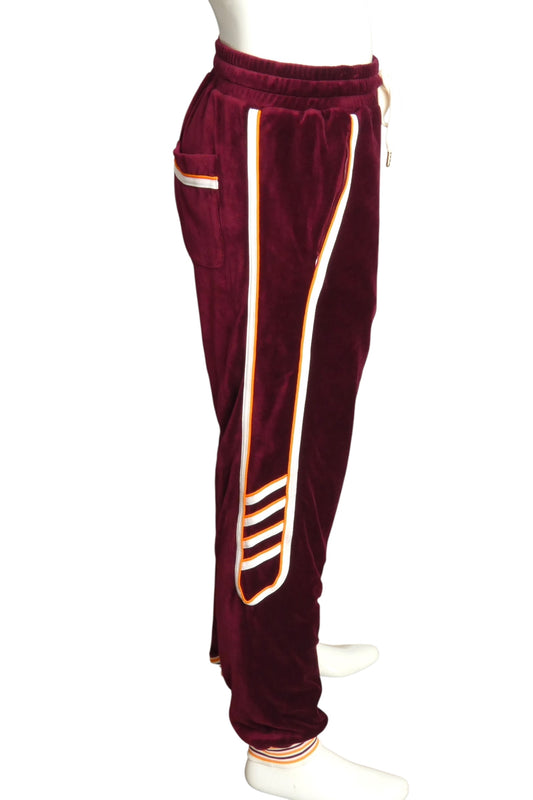 CASABLANCA- NWT 2021  Burgundy Velour Joggers, Size XL