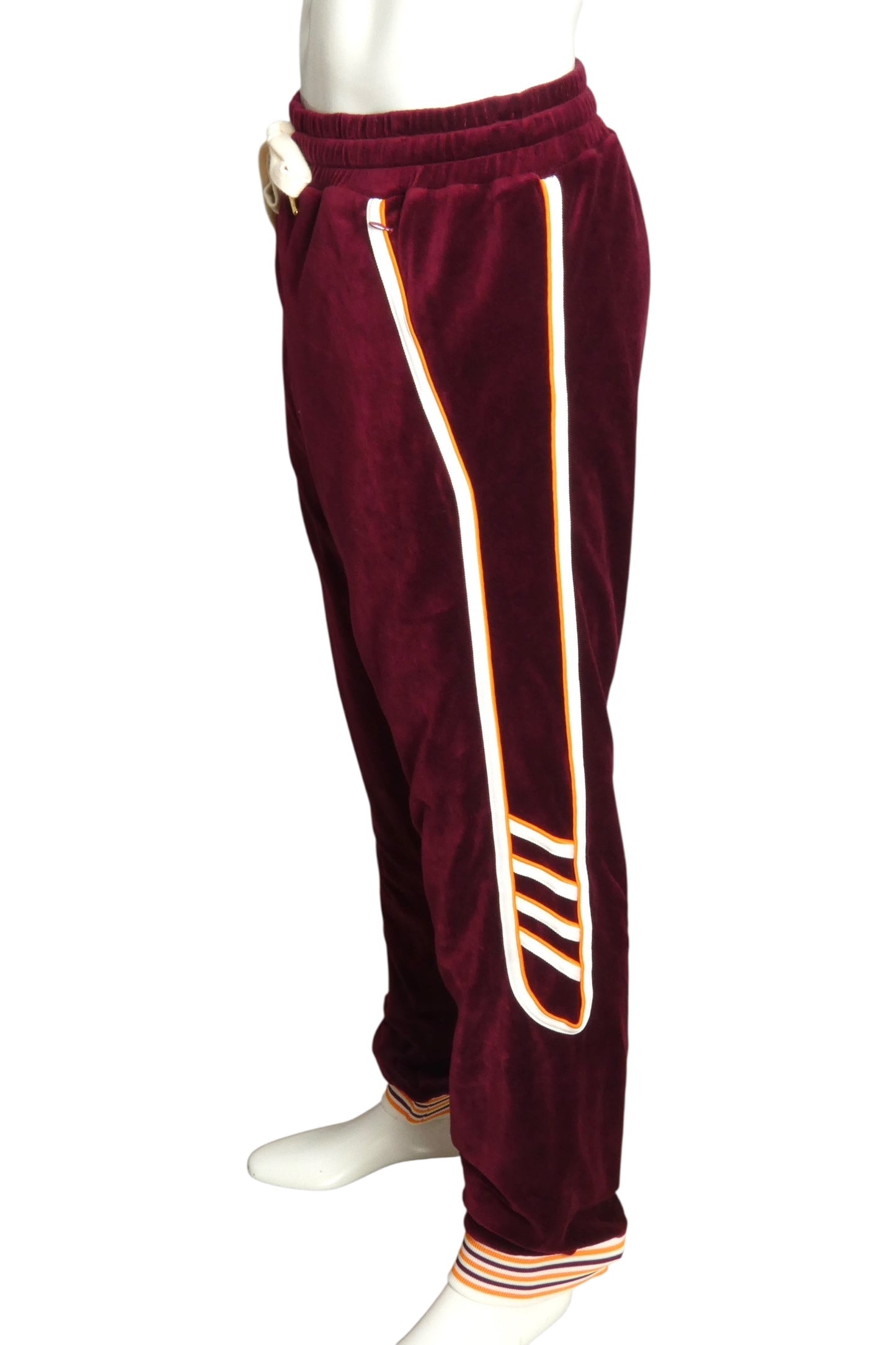 CASABLANCA- NWT 2021 Burgundy Velour Joggers, Size XL