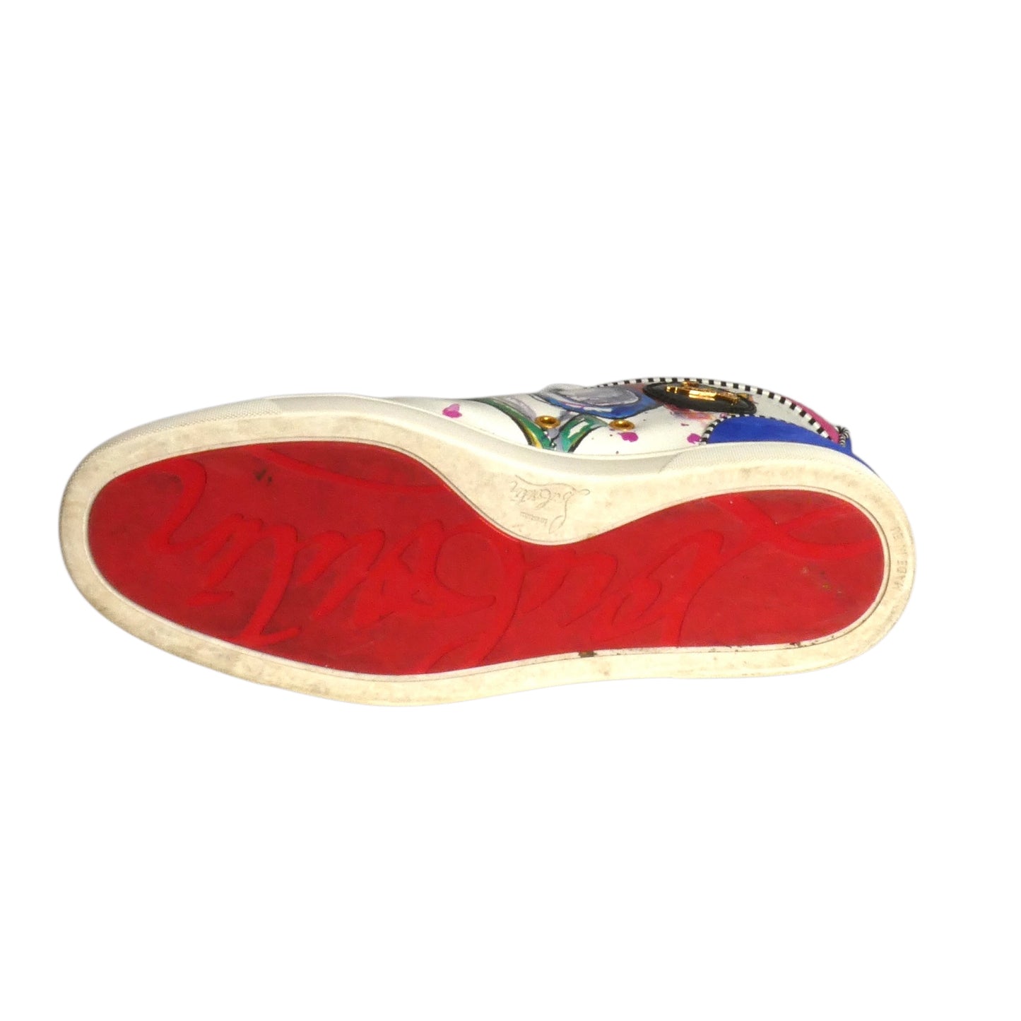 CHRISTIAN LOUBOUTIN- 2018 Louis Orlato Flat Calf Love Sneakers, Size 44
