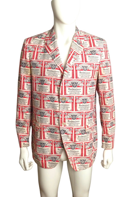 1970s Cotton Budweiser Blazer, Size Large