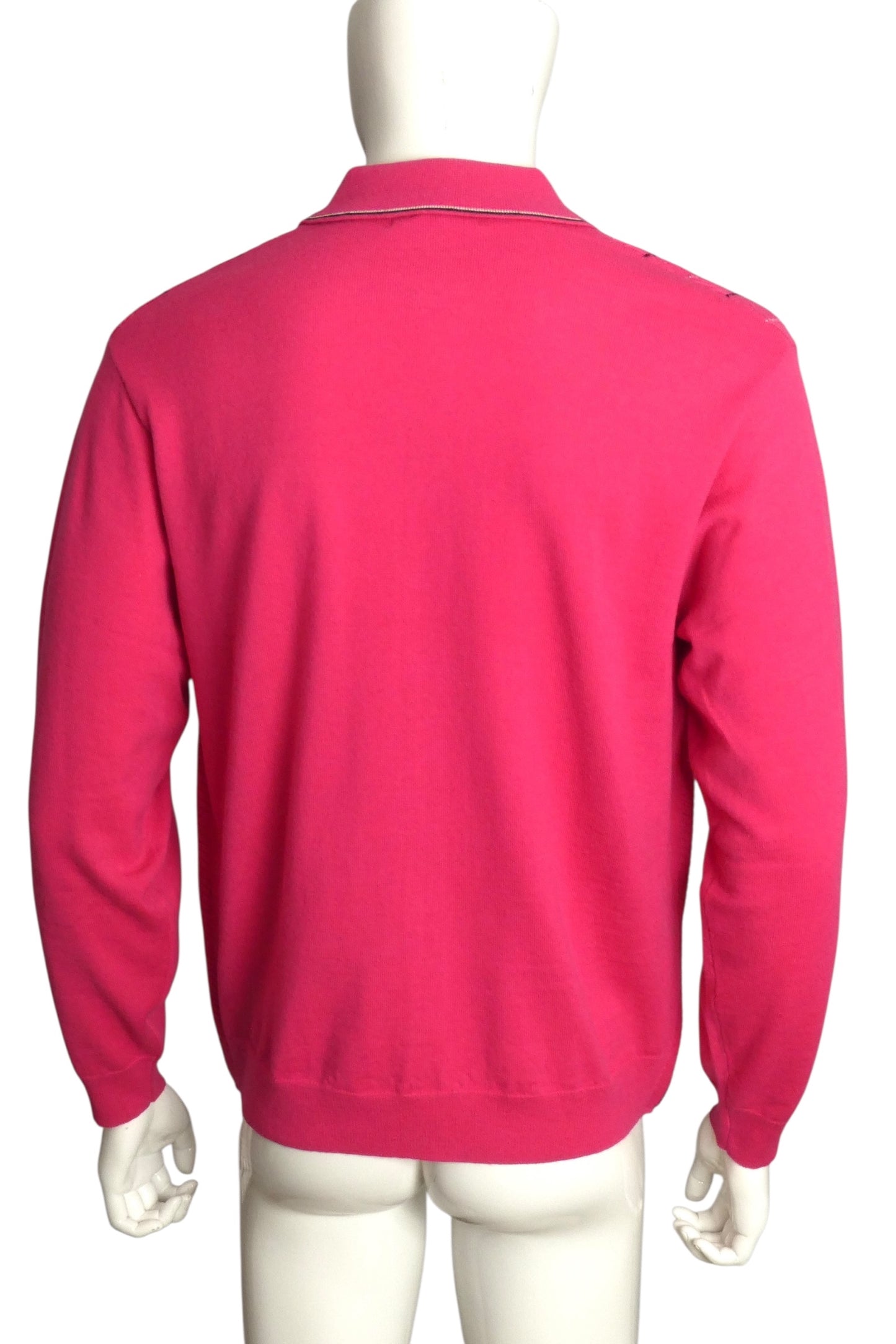 SUPREME- 2025 Pink Herringbone Cardigan Sweater, Size Medium
