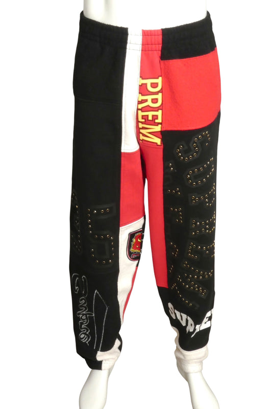 SUPREME - NWT 2025 Patchwork Sweat Pants, Size Large