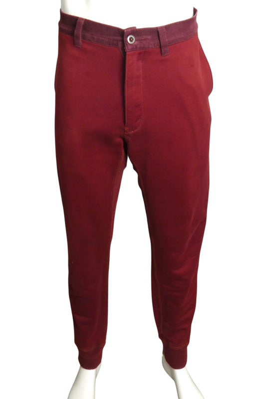 JUNYA WATANABE- 2020 Burgundy Knit & Corduroy Pants, Waist 36"