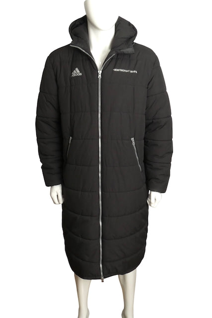 ADIDAS x RUBCHINSKIY- 2018 Black Long Puffer Coat, Size Medium