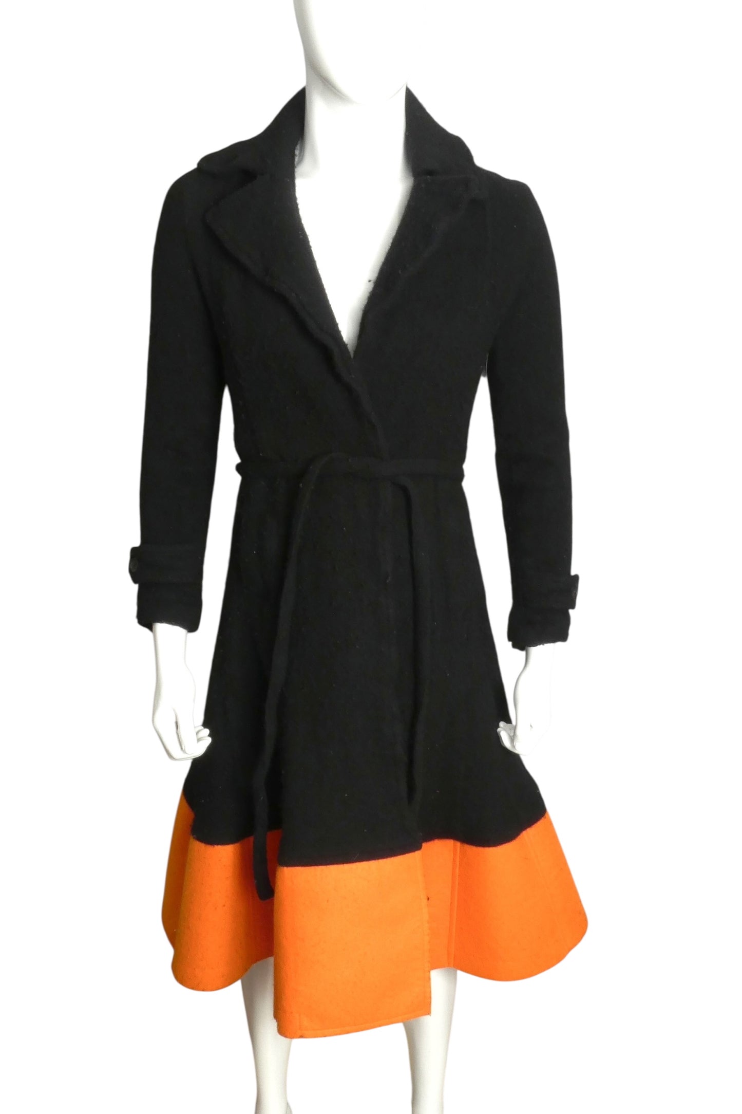 COMME DES GARCONS- 2022 Wool Fleece Colorblock Coat, Size XS