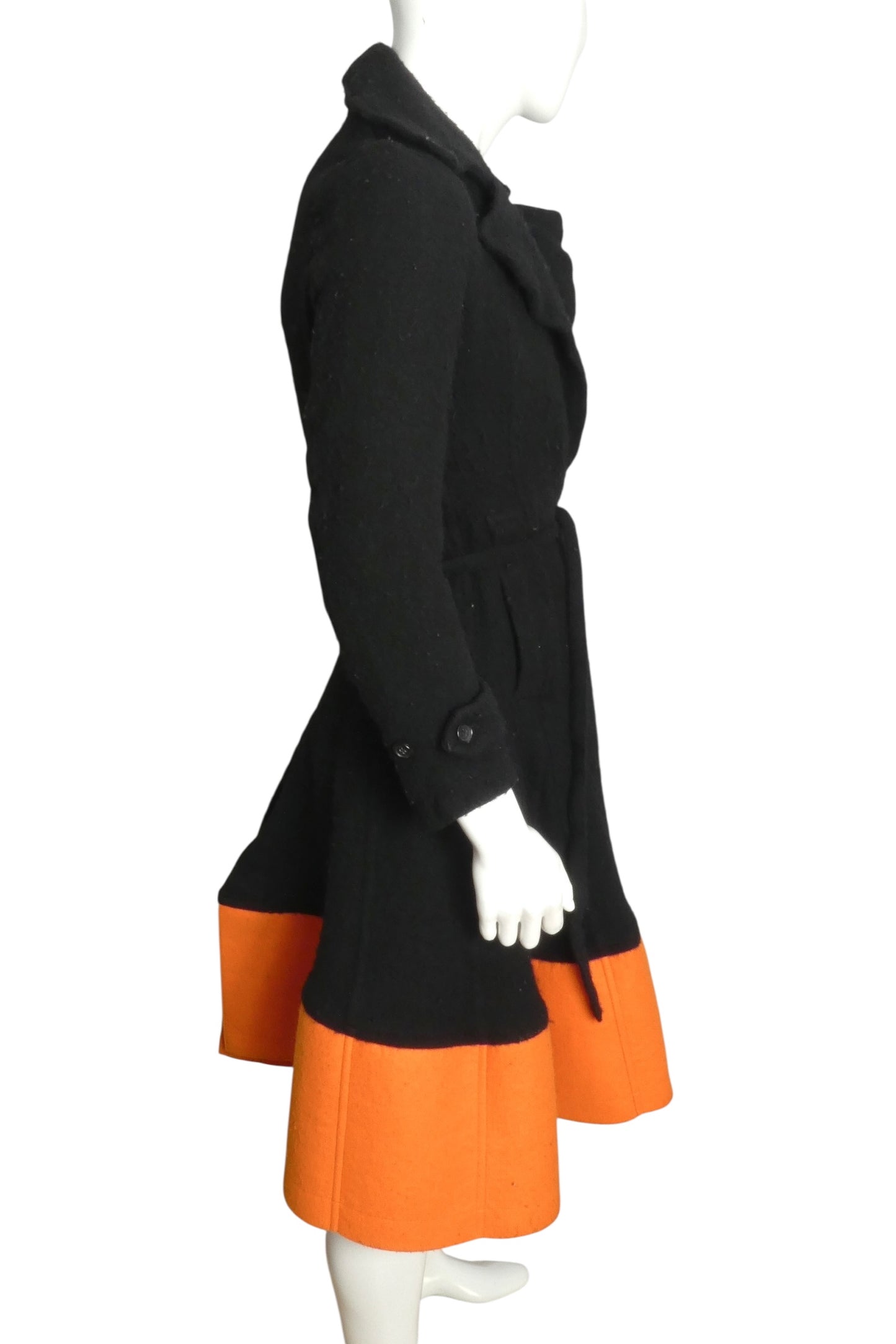 COMME DES GARCONS- 2022 Wool Fleece Colorblock Coat, Size XS
