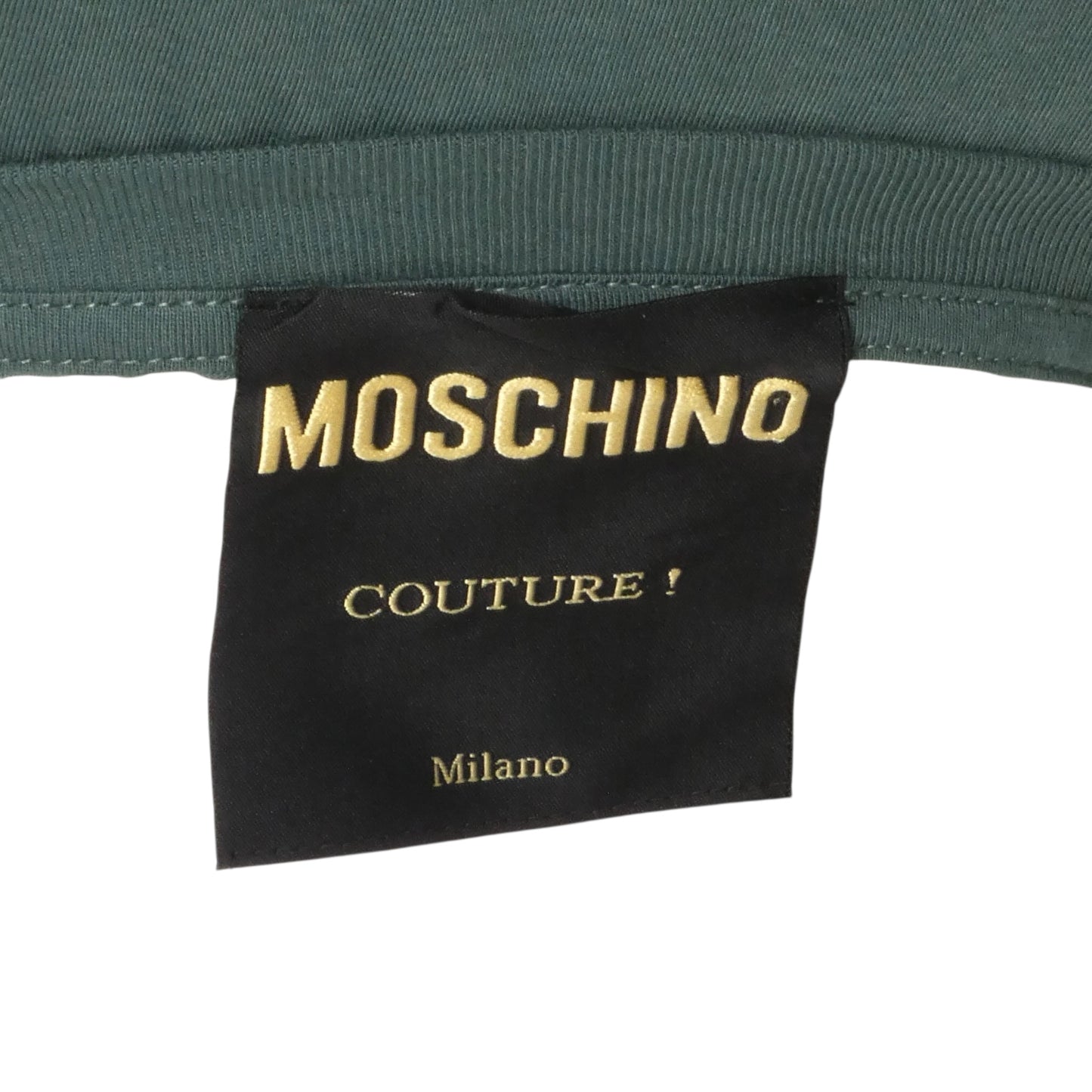 MOSCHINO COUTURE- NWT Green Logo T-Shirt, Size Medium