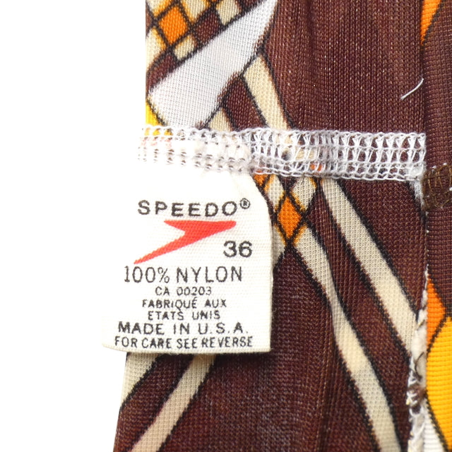 1970s Multi Color Knit Swimsuit, Size Medium