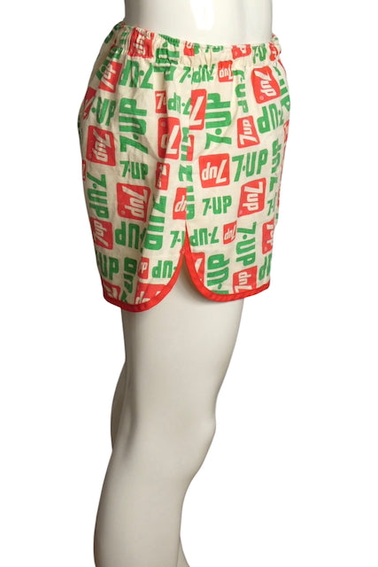 1970s 7-Up Cotton Swim Trunks, Size Large
