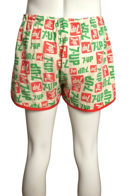 1970s 7-Up Cotton Swim Trunks, Size Large