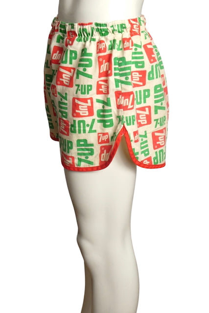 1970s 7-Up Cotton Swim Trunks, Size Large