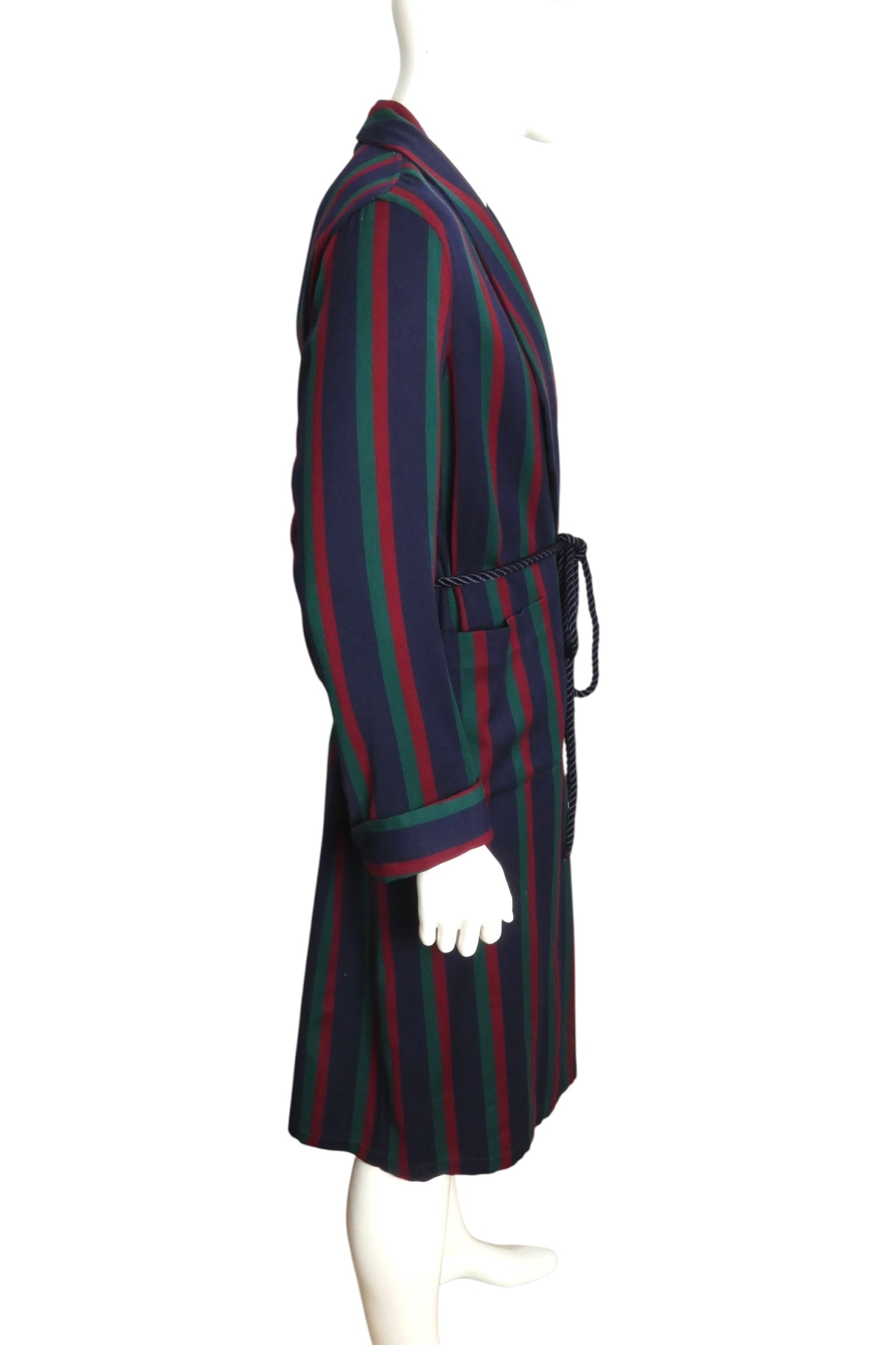 RALPH LAUREN- 1980s Multi Color Wool Stripe Robe, Size M/L