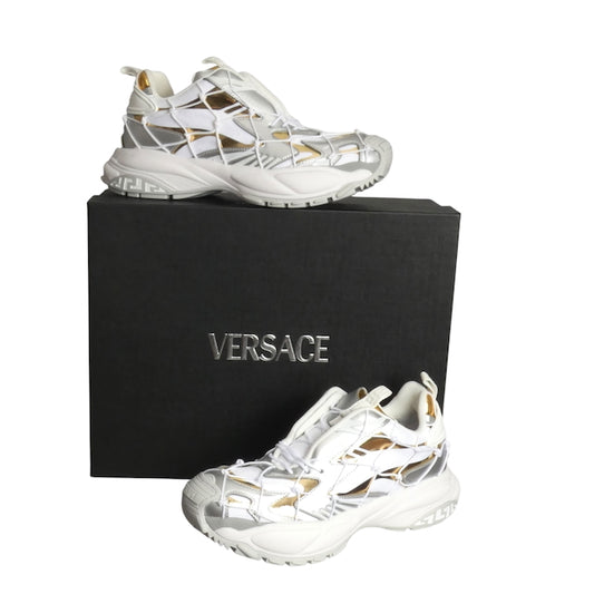 VERSACE-NIB White Mercury Sneakers, Multiple Sizes Available