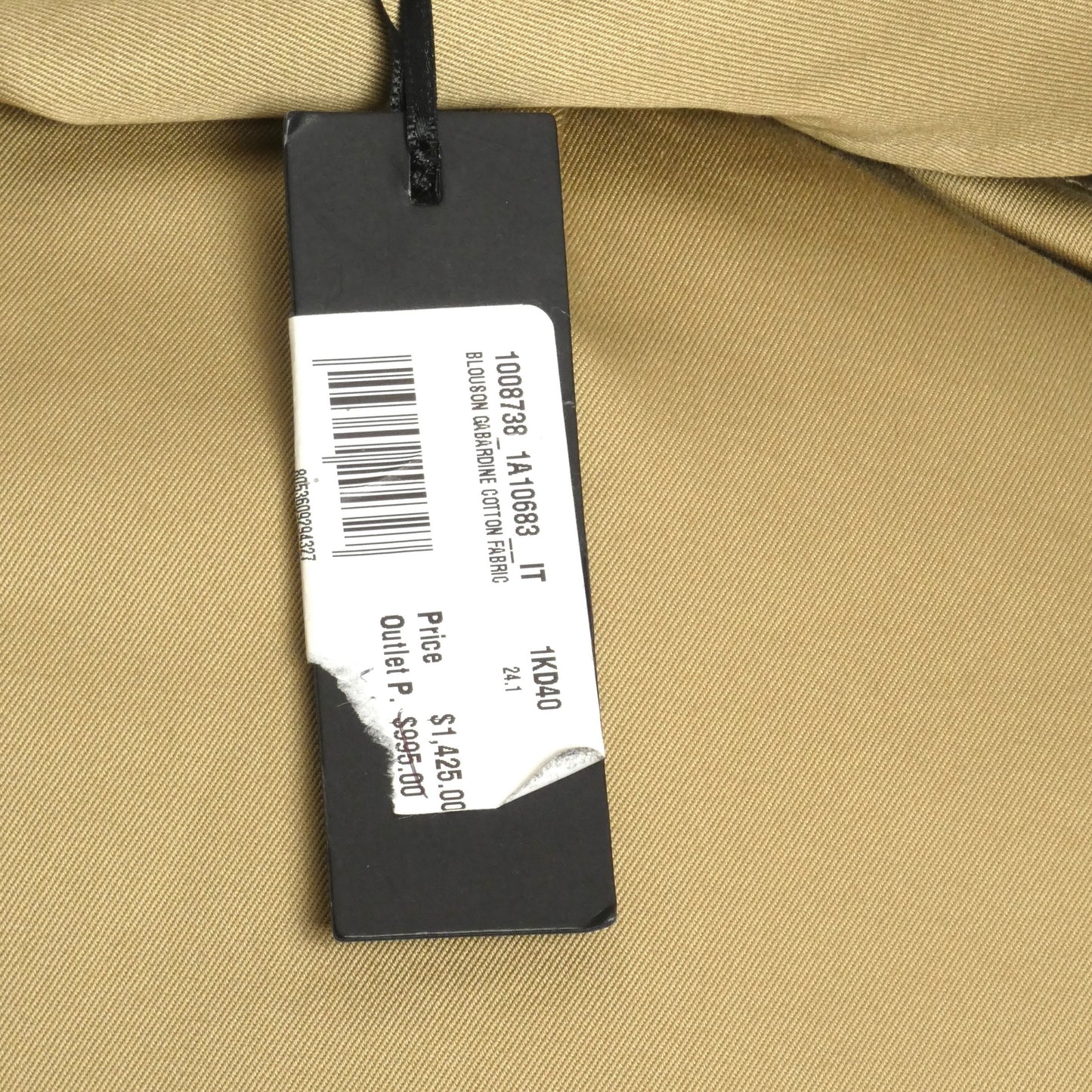 VERSACE- NWT 2024 Khaki Cotton Utility Shirt, Size Large