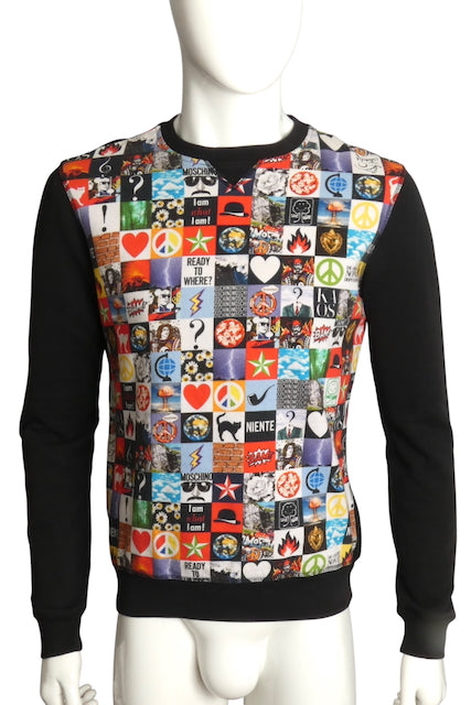 MOSCHINO- 2014 Graphic Print Anniversary Sweatshirt, Size Large