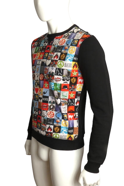 MOSCHINO- 2014 Graphic Print Anniversary Sweatshirt, Size Large