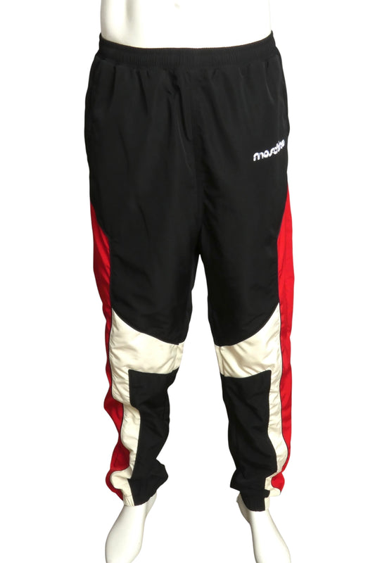 MOSCHINO COUTURE- NWT Nylon Racer Stripe Trek Pants, Size 2XL