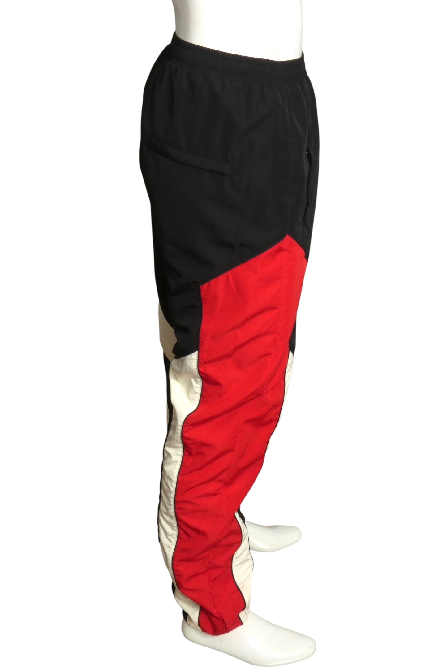 MOSCHINO COUTURE- NWT Nylon Racer Stripe Trek Pants, Size 2XL