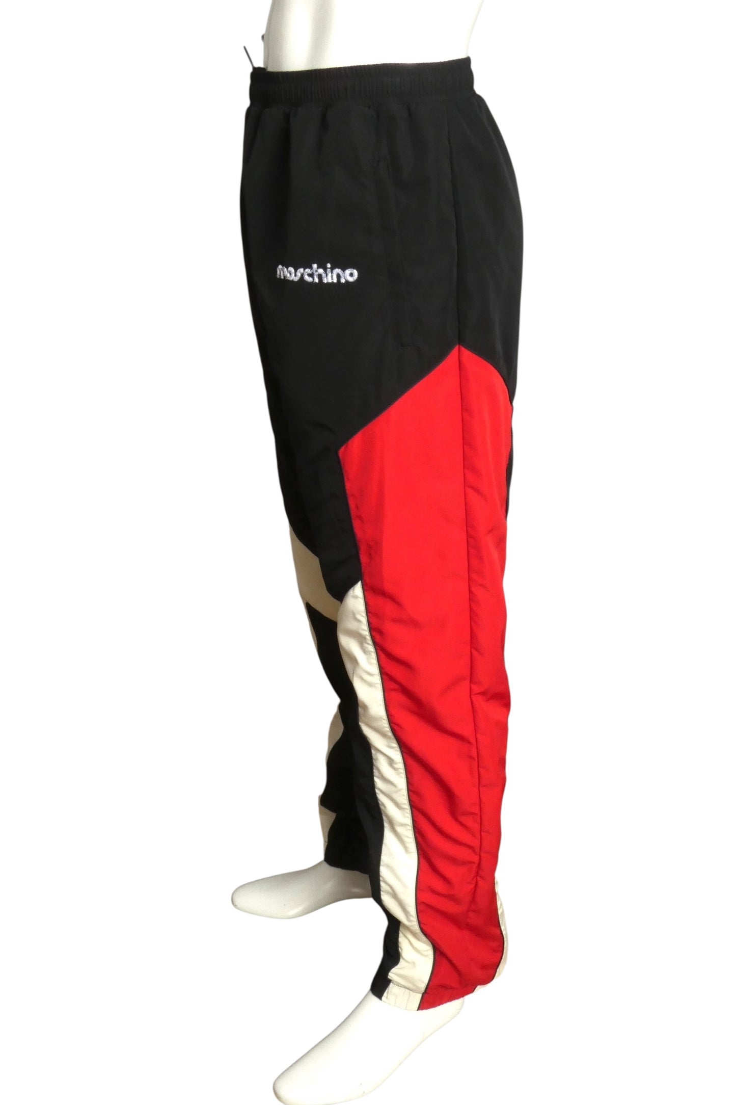 MOSCHINO COUTURE- NWT Nylon Racer Stripe Trek Pants, Size 2XL