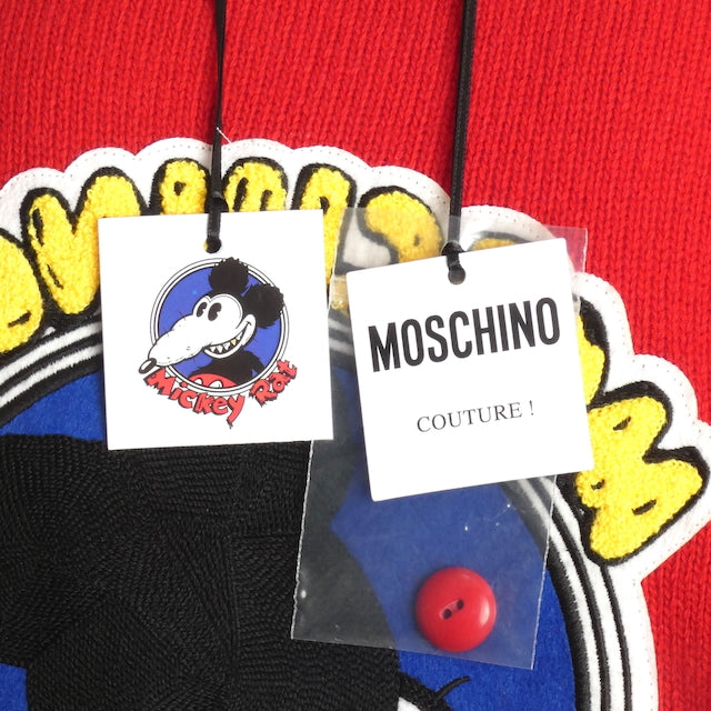 MOSCHINO COUTURE- NWT 2020 Mickey Rat Cardigan, Size Medium