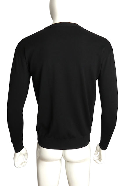 MOSCHINO COUTURE- NWT 2023 Black & White Wool Sweater, Size Small