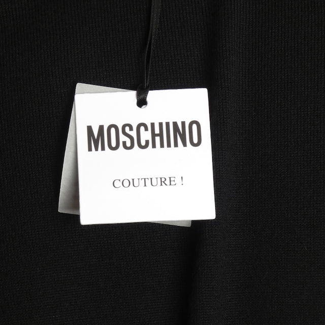MOSCHINO COUTURE- NWT 2023 Black & White Wool Sweater, Size Small