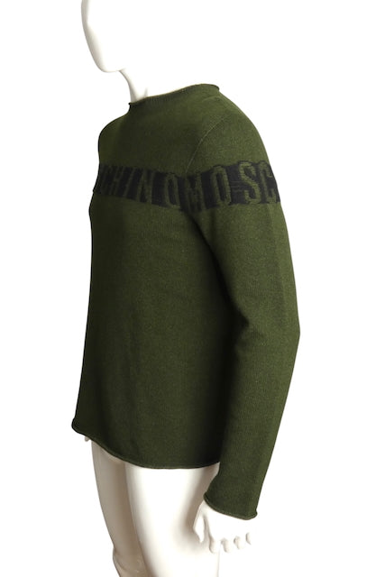 MOSCHINO COUTURE- Green Wool Blend Sweater, Size Large