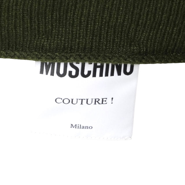 MOSCHINO COUTURE- Green Wool Blend Sweater, Size Large