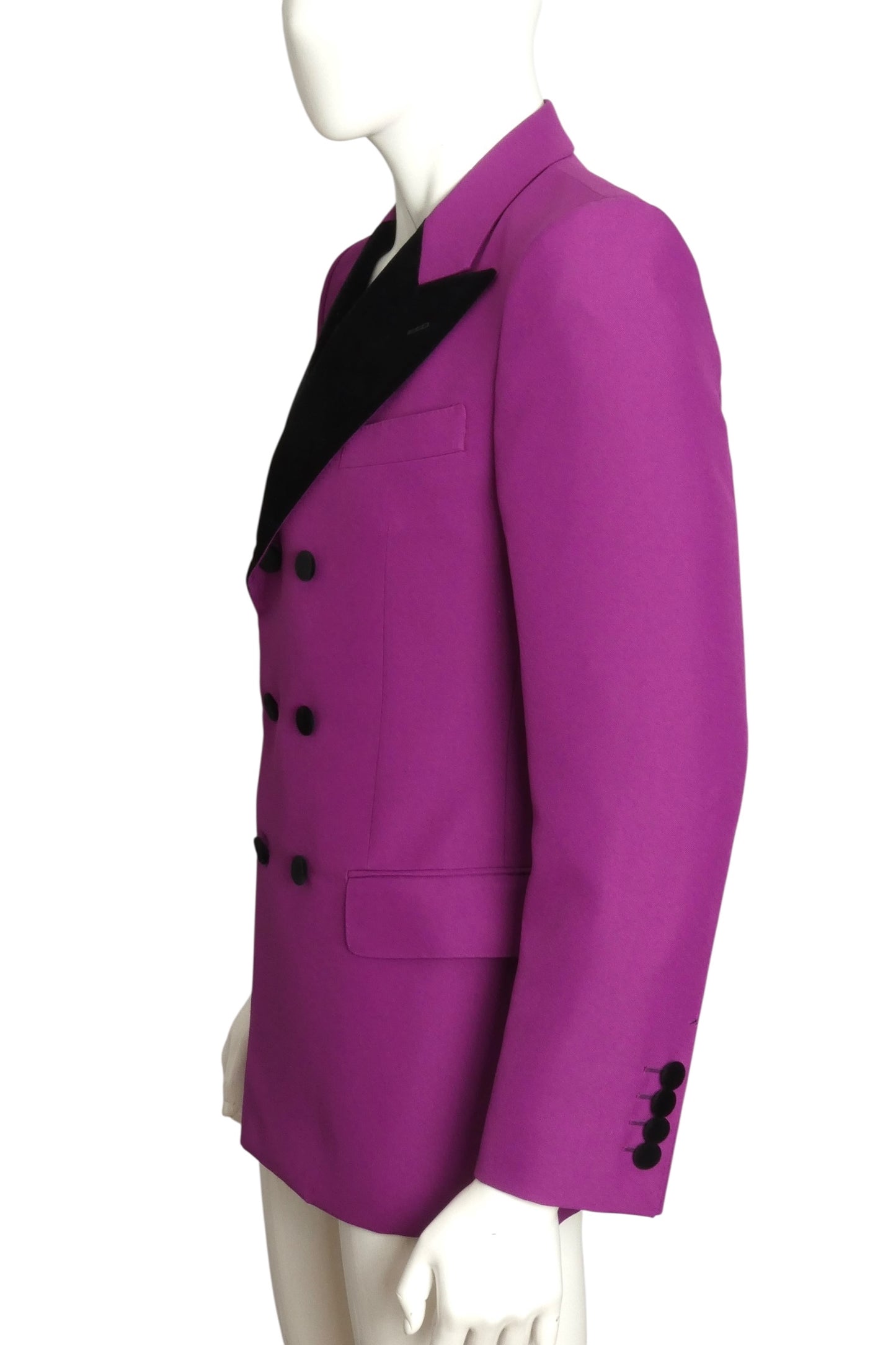 GUCCI- 2022 Purple & Black Tuxedo Jacket, Size Large