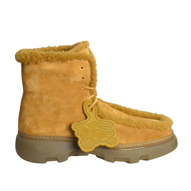 BURBERRY-2023 Brown Shearling Suede Boots, Multiple Sizes Available