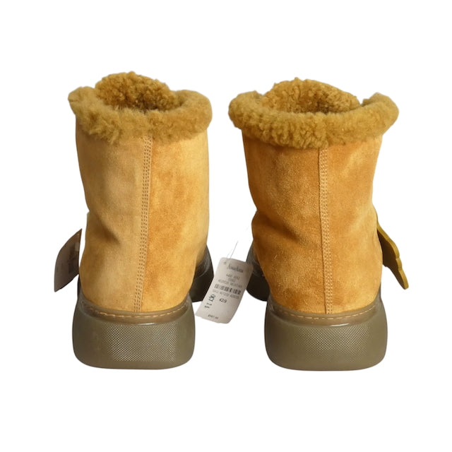 BURBERRY-2023 Brown Shearling Suede Boots, Multiple Sizes Available