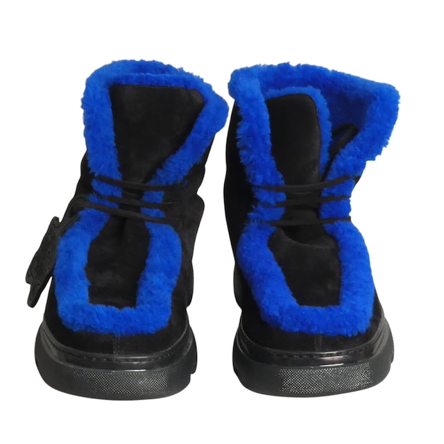 BURBERRY PRORSUM- 2023 Black Shearling Suede Boots, Multiple Sizes Available