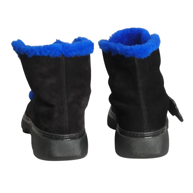 BURBERRY PRORSUM- 2023 Black Shearling Suede Boots, Multiple Sizes Available