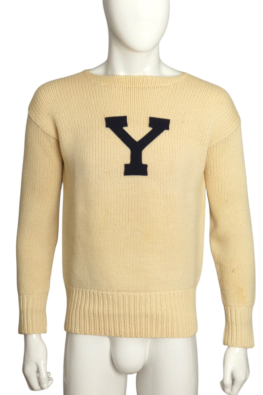 1940s Yale Lettermans Sweater, Size Medium