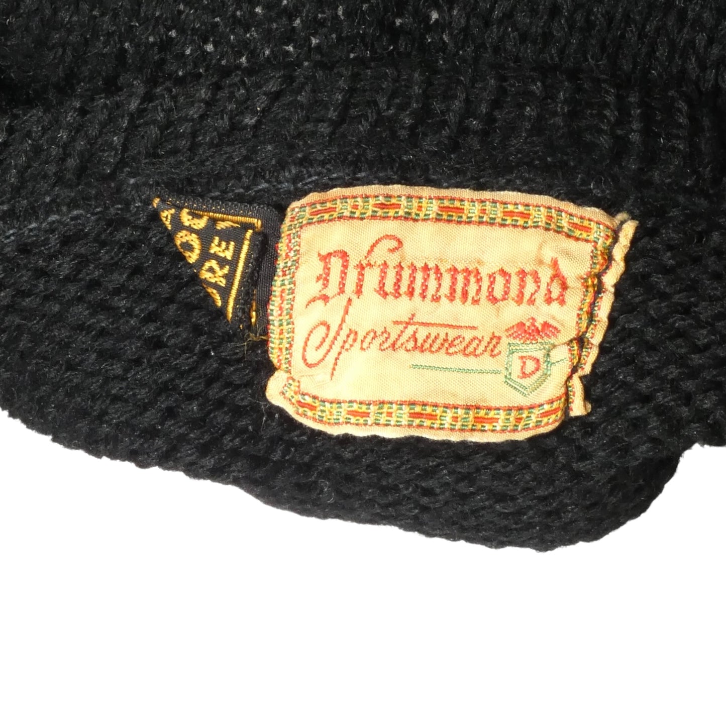 c. 1943 Black Wool Collegiate Sweater, Size Small